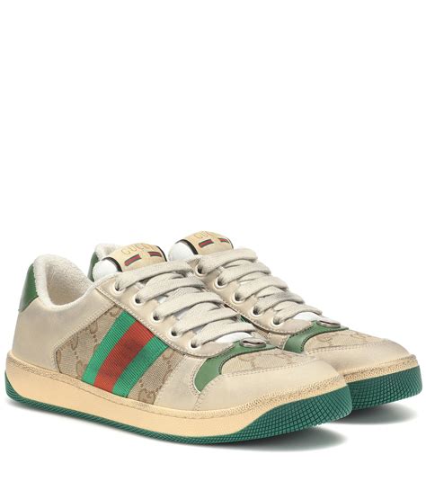 gucci screener leather sneakers